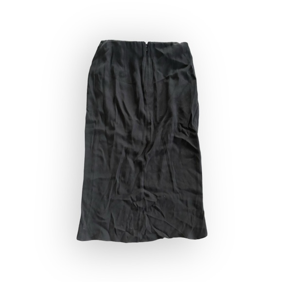 Aritzia Wilfred Pursuit Black Draped Cross-Front Tulip Pencil Skirt - Picture 4 of 5